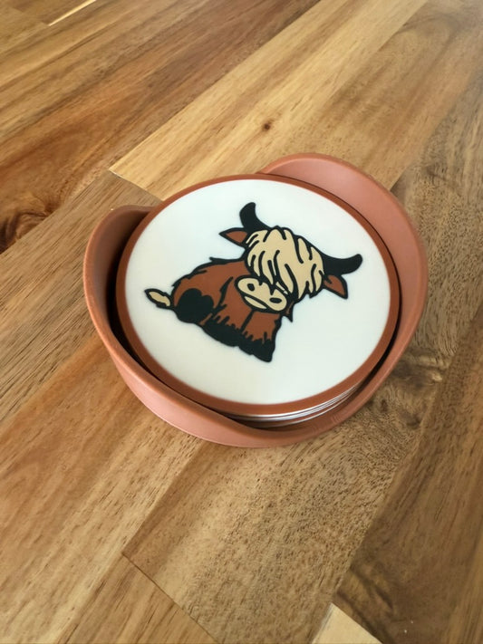 Highland Cow Coasters
