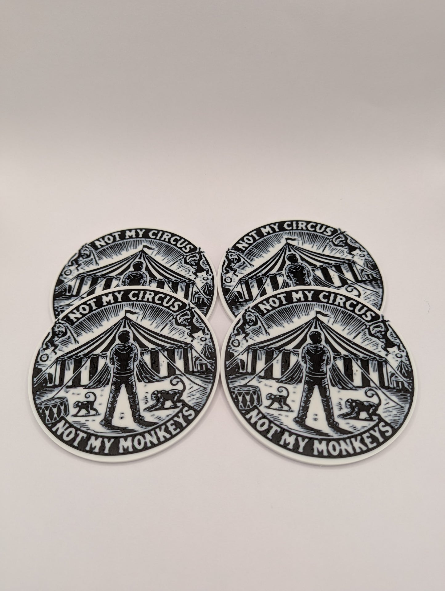 Reto Black and White Coasters