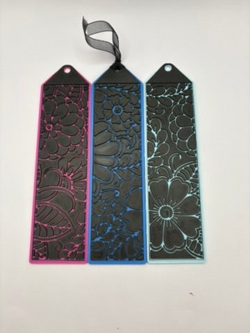 Neon Flower Bookmark