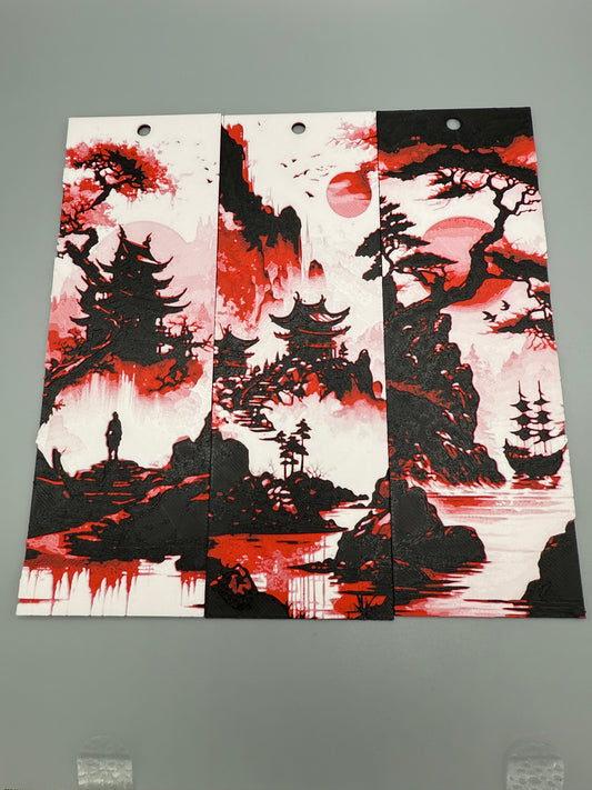 Japanese landscape bookmark Set
