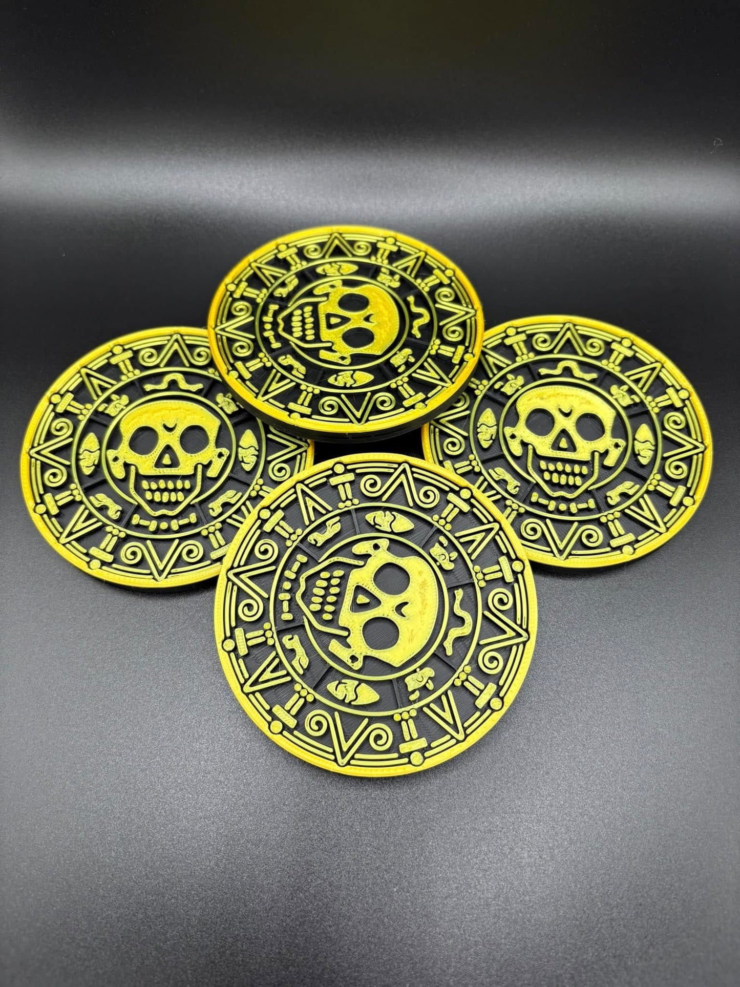 Aztec gold coaster set