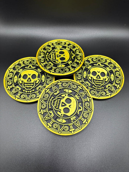 Aztec gold coaster set