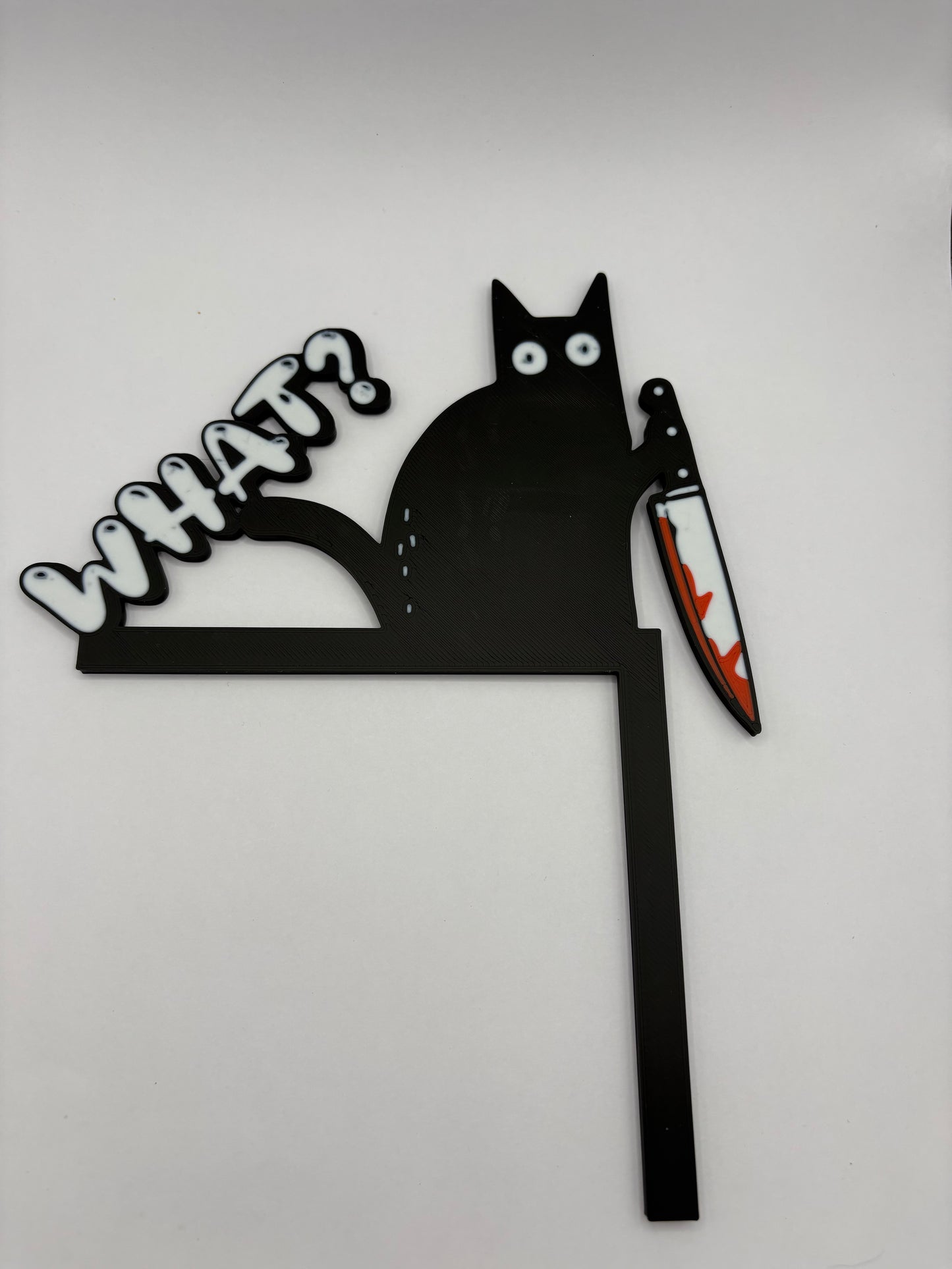 Stabby Cat Door Art
