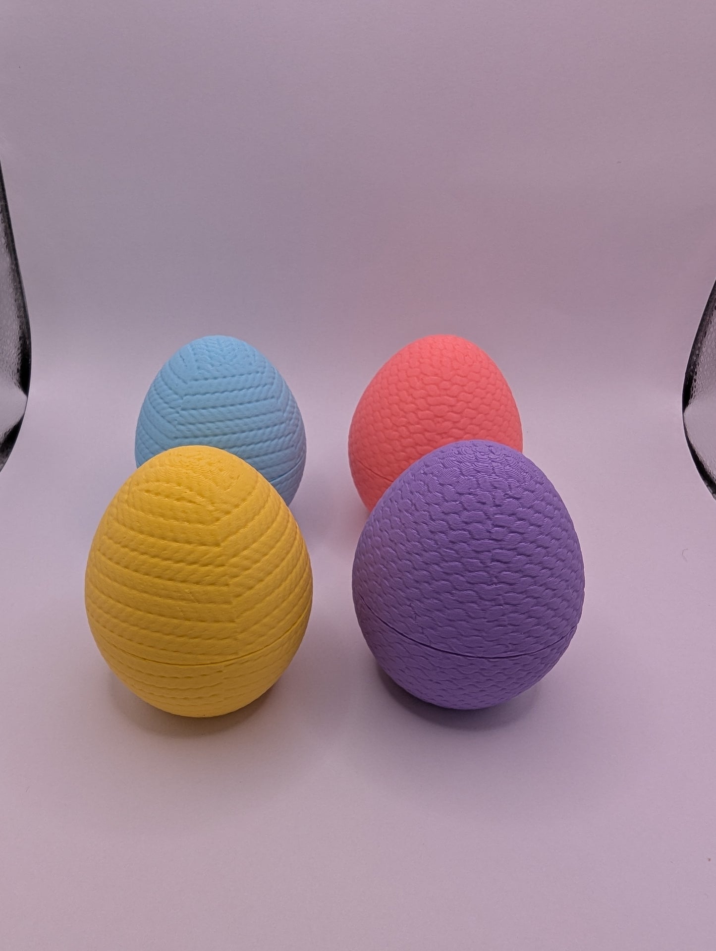 Funky Hollow Easter Egg with bunnies