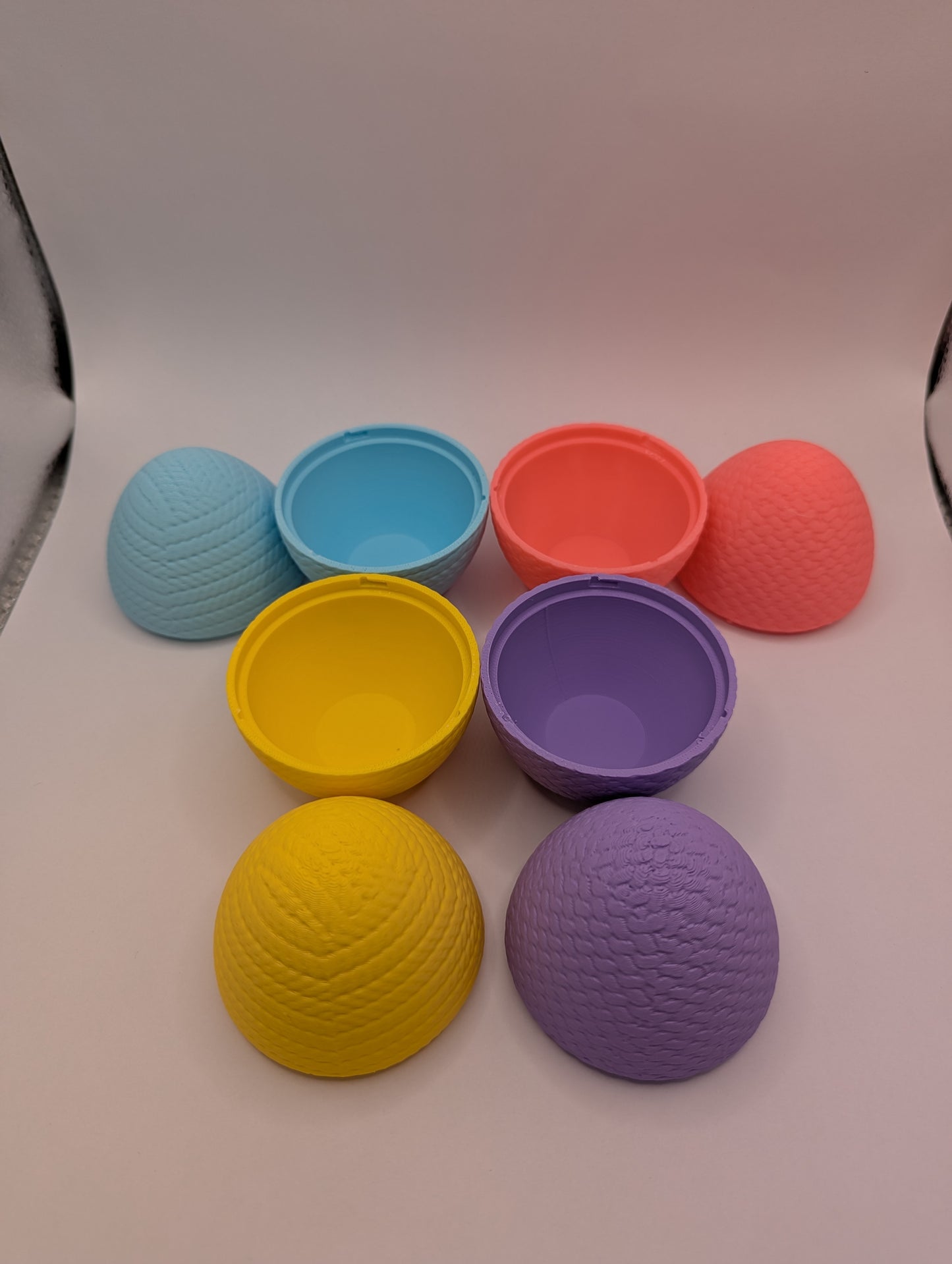 Funky Hollow Easter Egg with bunnies