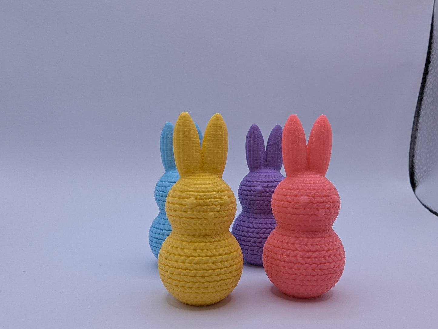 Funky Hollow Easter Egg with bunnies